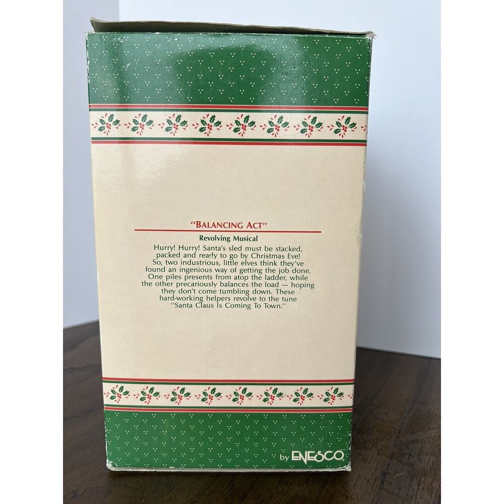 Vintage Enesco Holiday Musical Box “Santa Claus Is Coming To Town”, Works - Picture 10 of 10